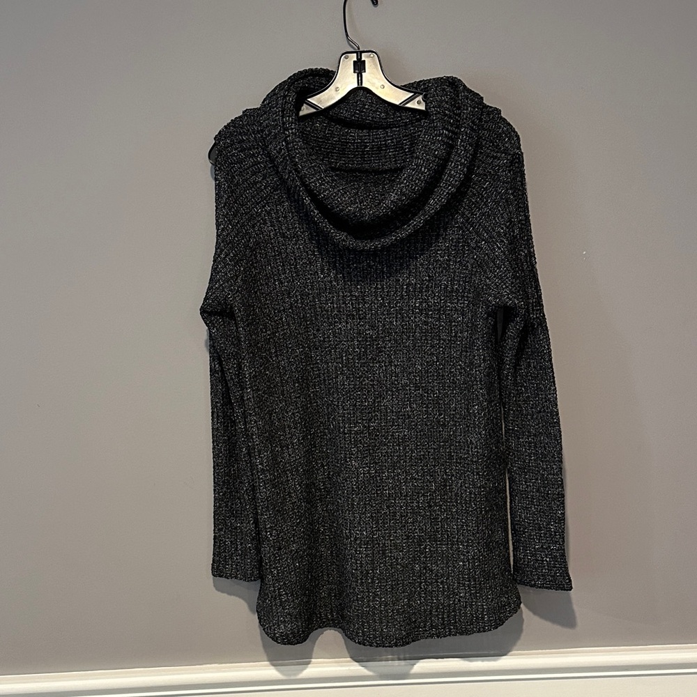 Ariella Dark Gray Cowl Neck Sweater